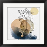 Flower and Watercolor Circles III Fine Art Print