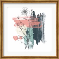 Abstract Flower Teal Watercolor Fine Art Print