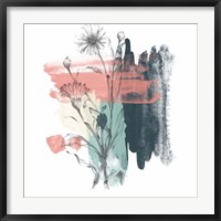Abstract Flower Teal Watercolor Fine Art Print