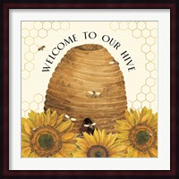 Honey Bees & Flowers Please III-Welcome Fine Art Print