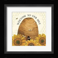 Honey Bees & Flowers Please III-Welcome Fine Art Print