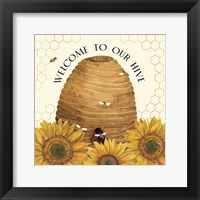 Honey Bees & Flowers Please III-Welcome Fine Art Print