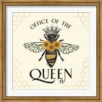 Honey Bees & Flowers Please IV-The Queen Fine Art Print