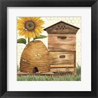 Honey Bees & Flowers Please IX Framed Print