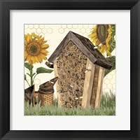 Honey Bees & Flowers Please X Framed Print