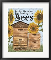 Honey Bees & Flowers Please portrait IV-Pardon the Weeds Fine Art Print