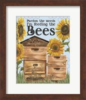 Honey Bees & Flowers Please portrait IV-Pardon the Weeds Fine Art Print
