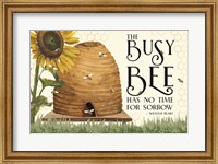 Honey Bees & Flowers Please landscape II-Busy Bee Fine Art Print