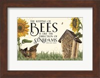 Honey Bees & Flowers Please landscape IV-Sunbeams Fine Art Print