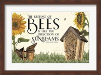 Honey Bees & Flowers Please landscape IV-Sunbeams Fine Art Print