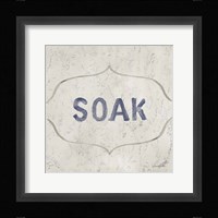 Victorian Bath Words III Sq Framed Print