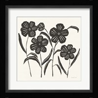 Floral Simplicity I Cream Framed Print