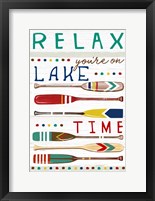 You're on Lake Time Framed Print