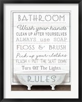 Bathroom Rules Fine Art Print