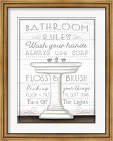 Bathroom Rules Fine Art Print