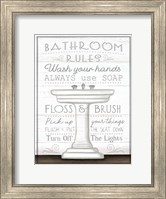 Bathroom Rules Fine Art Print