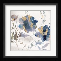 Blue Watercolor Florals Fine Art Print
