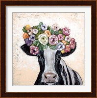 Flower Cow Crown Fine Art Print