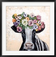 Flower Cow Crown Fine Art Print