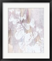 Bright White Butterflies Framed Print