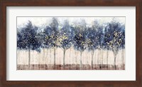 Golden Blue Trees Fine Art Print