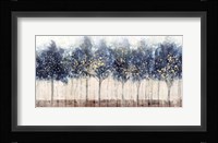 Golden Blue Trees Fine Art Print