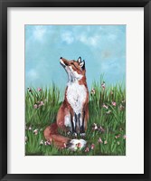 Fox in Flowers Fine Art Print
