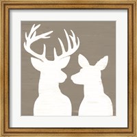 Buck and Doe Silhouette Fine Art Print