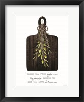 Bless the Food Before Us Framed Print
