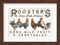 Rooster's Farm Fresh Produce Fine Art Print