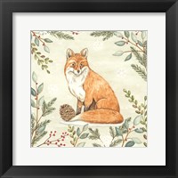 Woodland Animals Fox Framed Print