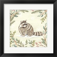 Woodland Animals Raccoon Framed Print