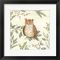 Woodland Animals Owl Framed Print