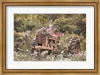 Country Garden Tractor Fine Art Print