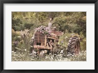 Country Garden Tractor Fine Art Print