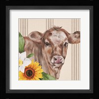Beauford with Flowers Framed Print