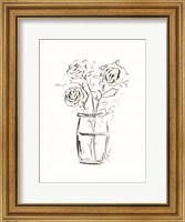 Roses Charcoal Sketch Fine Art Print