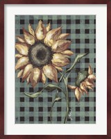 Sunflowers Plaid I Fine Art Print