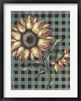 Sunflowers Plaid I Fine Art Print