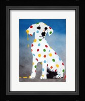 Damien's Dotty Spotty Dawg - Blue Fine Art Print