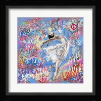 Graffiti Ballerina 1 Framed Print