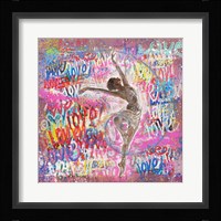 Graffiti Ballerina 2 Framed Print