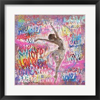Graffiti Ballerina 2 Framed Print