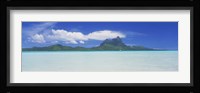 Boat In The Ocean, Bora Bora, French Polynesia Fine Art Print