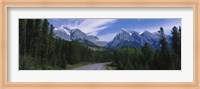 Two lane highway passing through a landscape, Alberta Fine Art Print