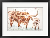 Longhorn and Calf Fine Art Print
