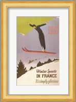 Winter Sports in France Fine Art Print