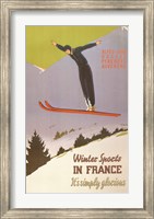 Winter Sports in France Fine Art Print