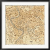 Mapa Di Roma, 1898 Fine Art Print