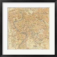 Mapa Di Roma, 1898 Framed Print